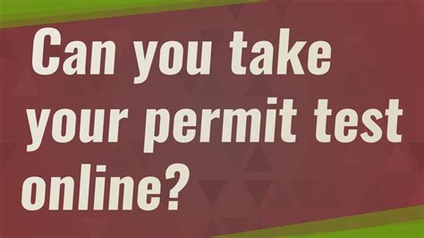 rmv take permit test online